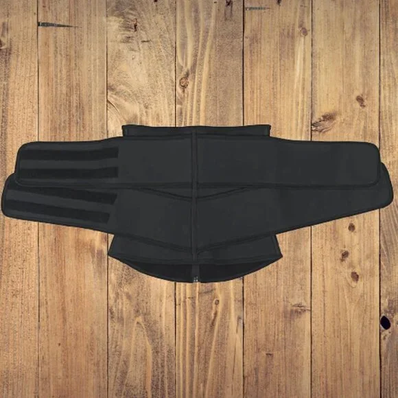 Dual Compression Belts Neoprene Waist Trainer Corset Cincher YKK Zipper Closure - Picture 7 of 10